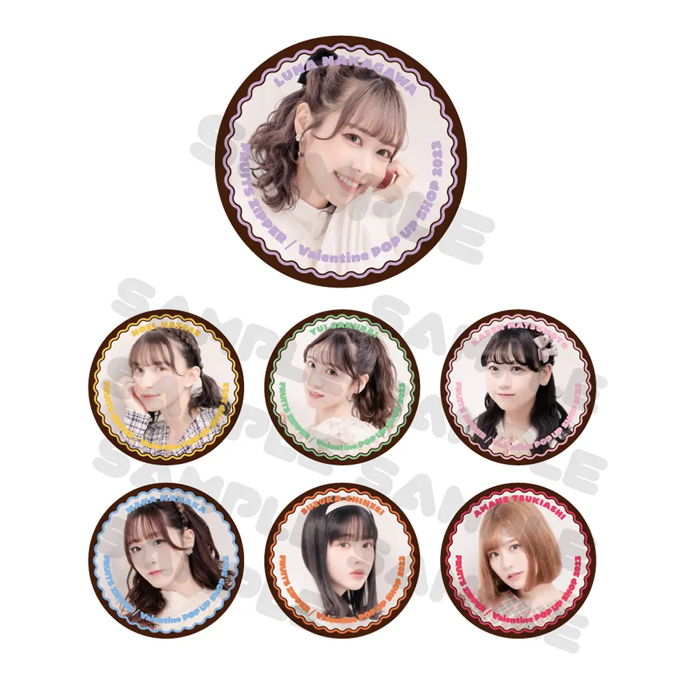 FRUITS ZIPPER Valentine POP UP SHOPランダム缶バッジ