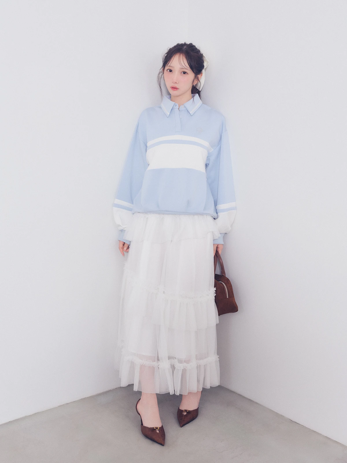 dazzlin×≠ME 谷崎早耶ポロライクラインスウェット