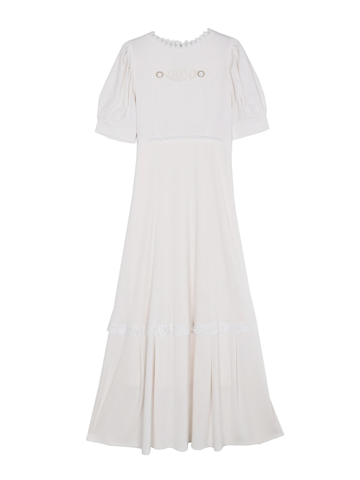 デコルテオープンカットワンピース アイボリー