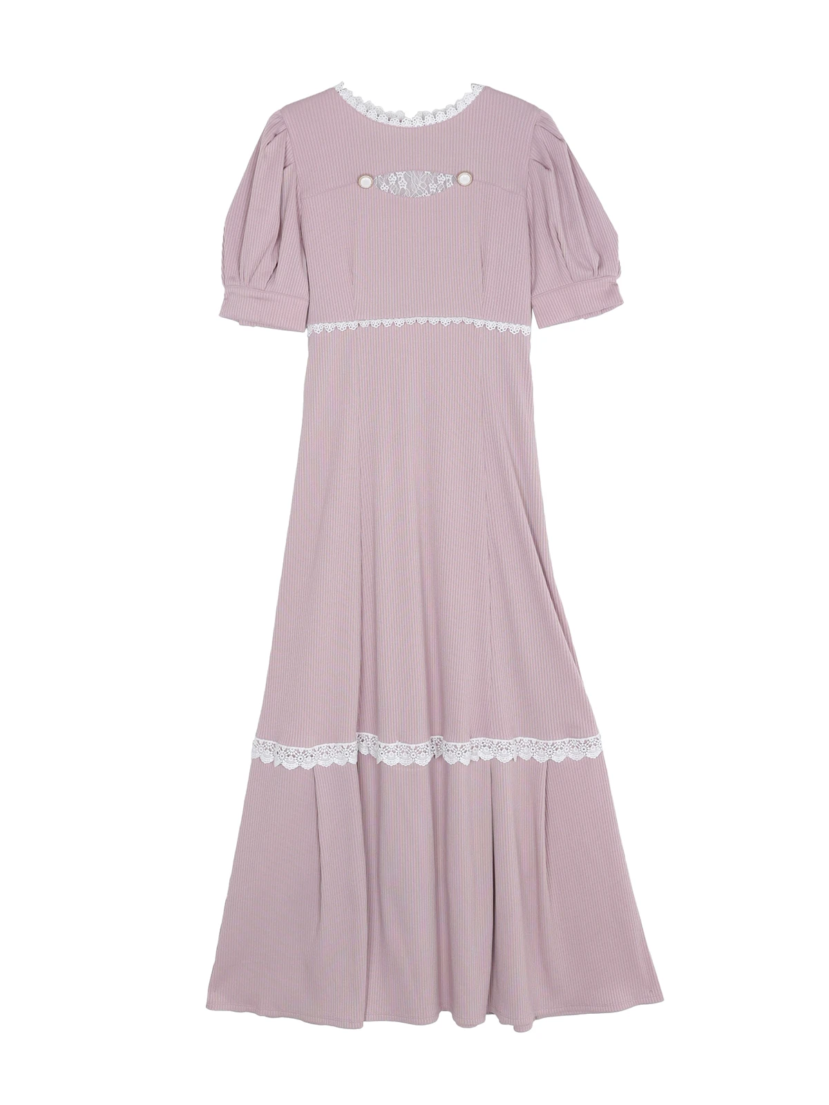 デコルテオープンカットワンピース ピンク