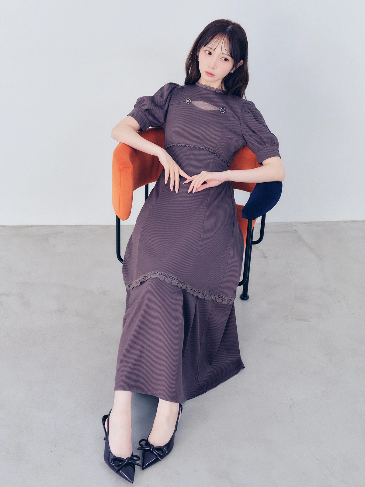 dazzlin×≠ME 谷崎早耶デコルテオープンカットワンピース